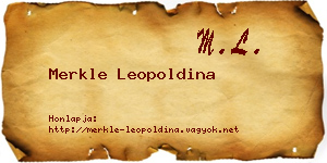Merkle Leopoldina névjegykártya